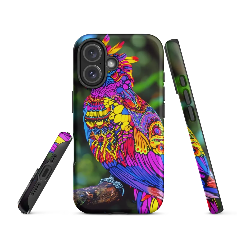 Vibrant Psychedelic Parrot | Phone Case