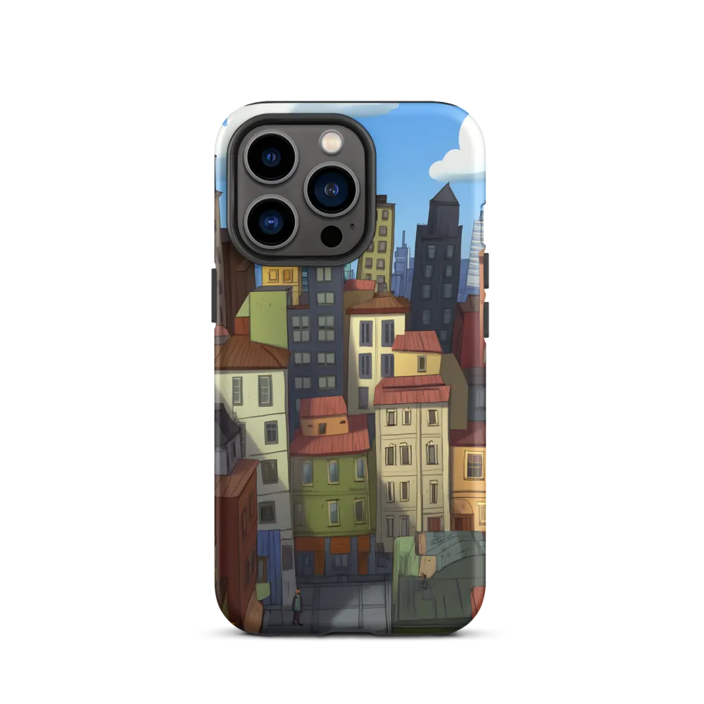 Urban Symphony: A Colorful Cityscape | Phone Case |  13 Pro | Tough Case | Matte