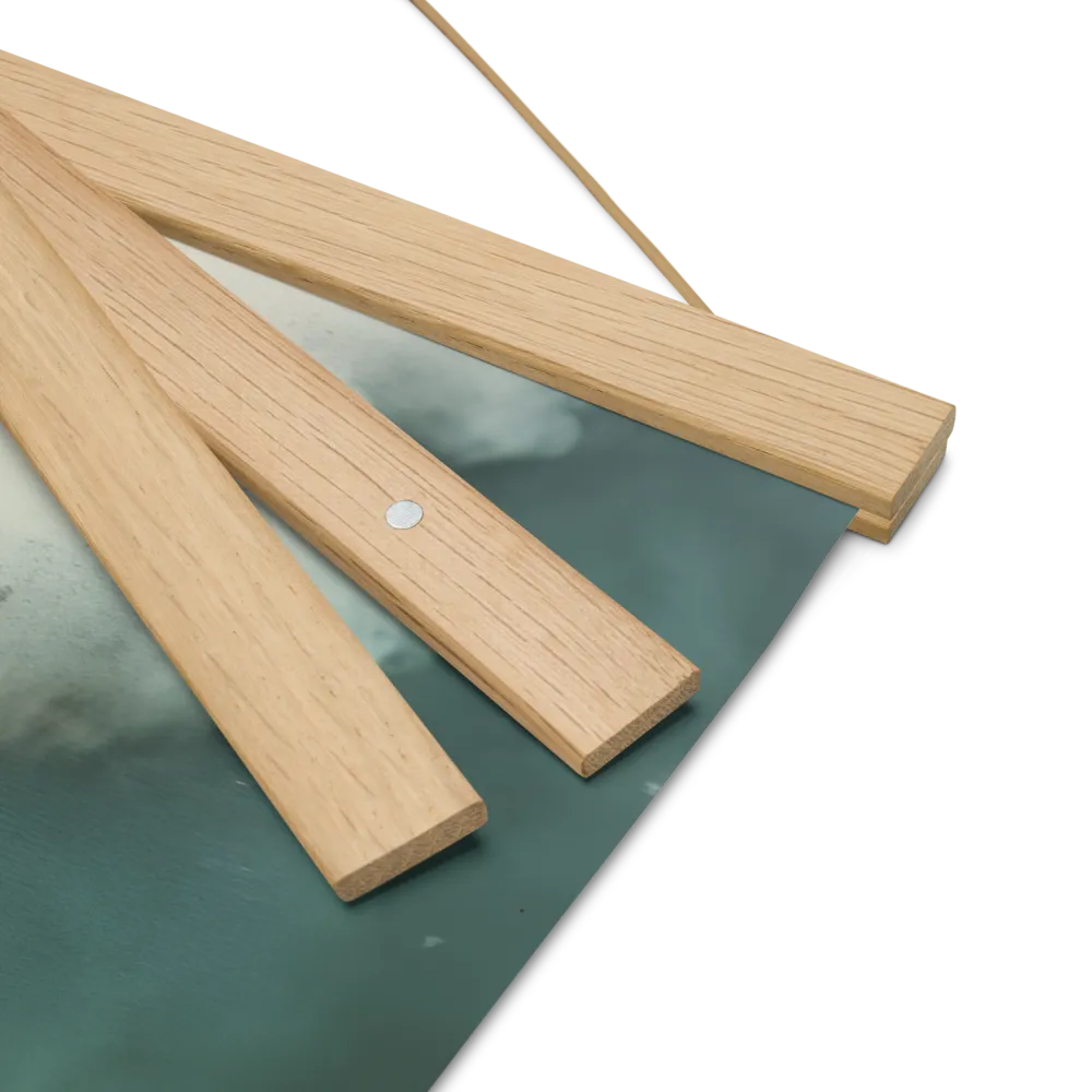 Clouded Thoughts | Poster With Oak Wood Hanger | 16″×16″