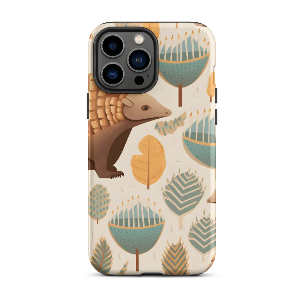 Pangolins in a Whimsical Habitat | Phone Case |  13 Pro Max | Tough Case | Matte