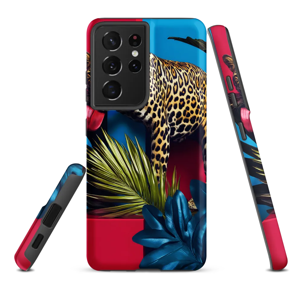 Playful Leopard in Vibrant Paradise