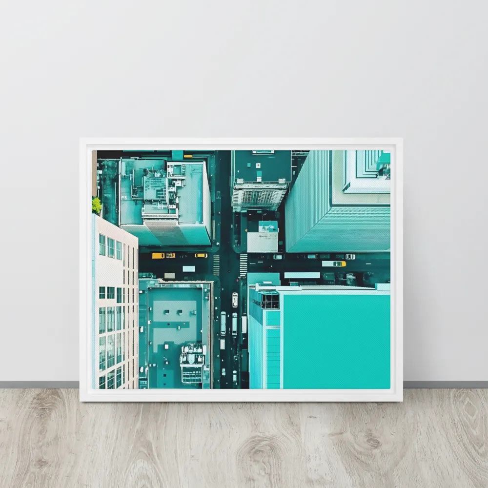 Urban Geometry: Aerial Perspective | Canvas with White Frame | 16″×20″