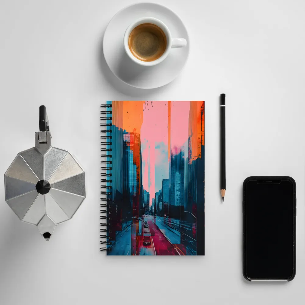 Urban Symphony: A Study in Color and Form | Spiral Notebook