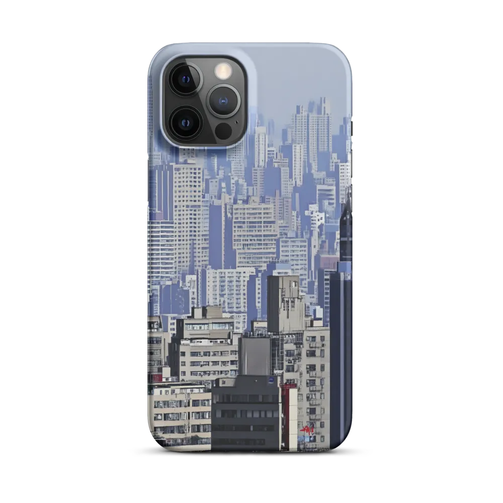 Urban Symphony: A Cityscape in Blues and Grays | Phone Case |  12 Pro Max | Snap Case | Matte