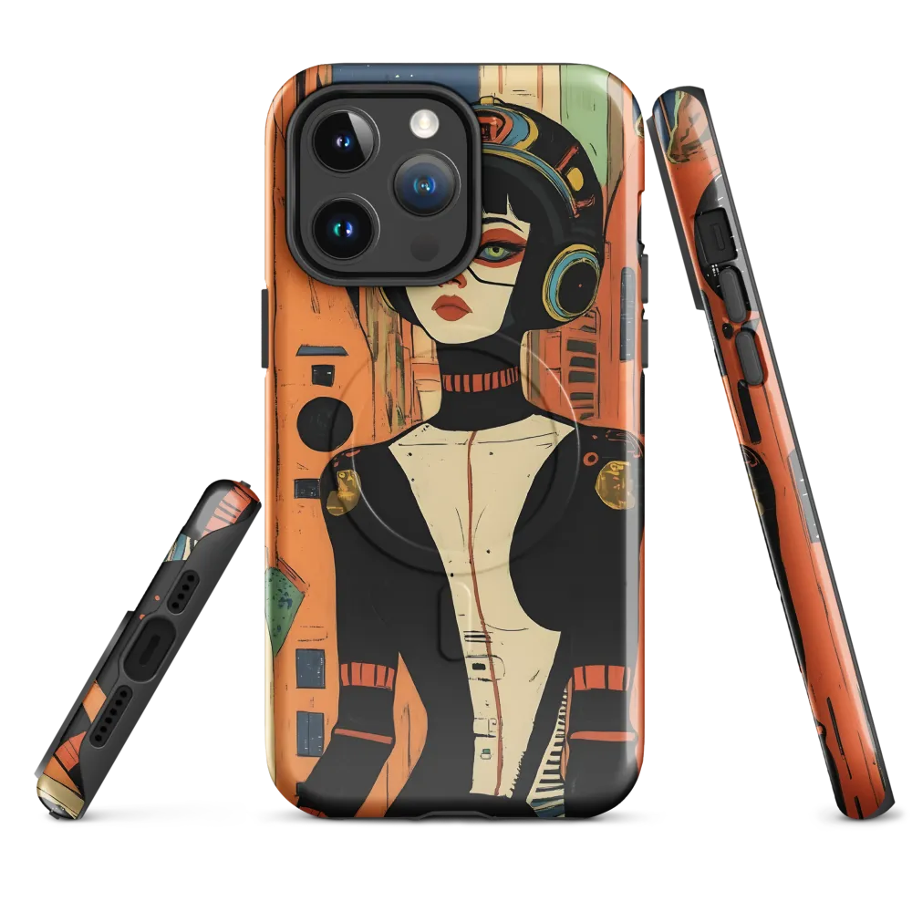 Futuristic Portrait of a Woman | Phone Case |  14 Pro Max | MagSafe® Tough Case | Glossy