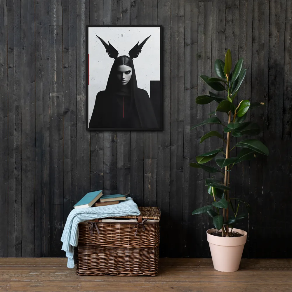 Whispers of Darkness | Canvas with Black Frame | 20″×28″