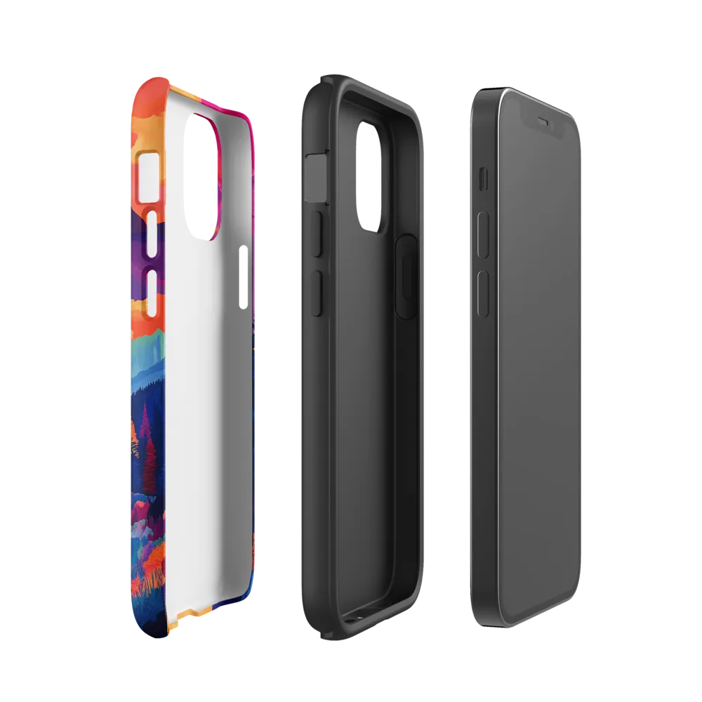Radiant Serenity: A Surreal Landscape | Phone Case |  12 mini | Tough Case | Matte