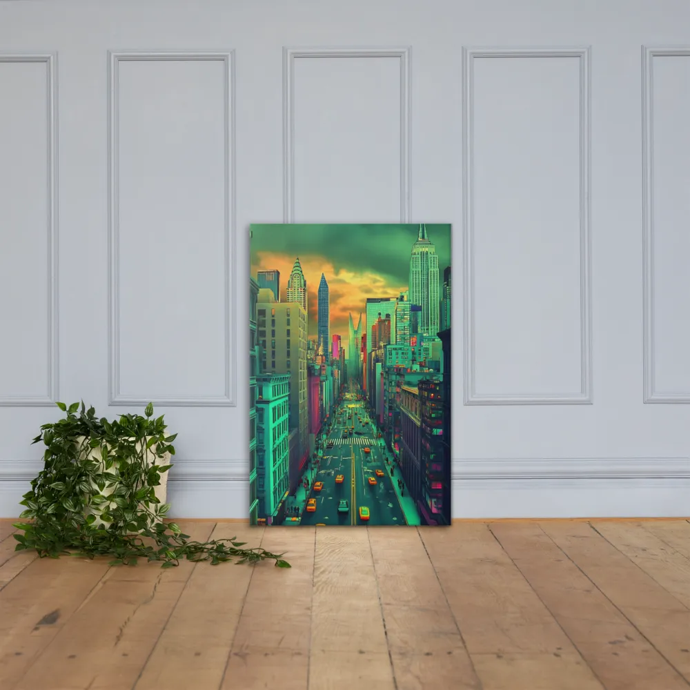 Urban Surrealism: Neon Dreams | Canvas | 24″×36″