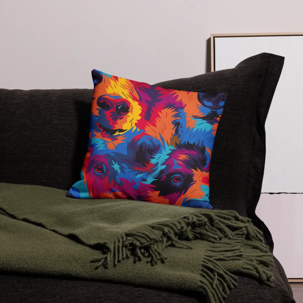 The Colorful Essence of Bears | Pillow Case | 18″×18″