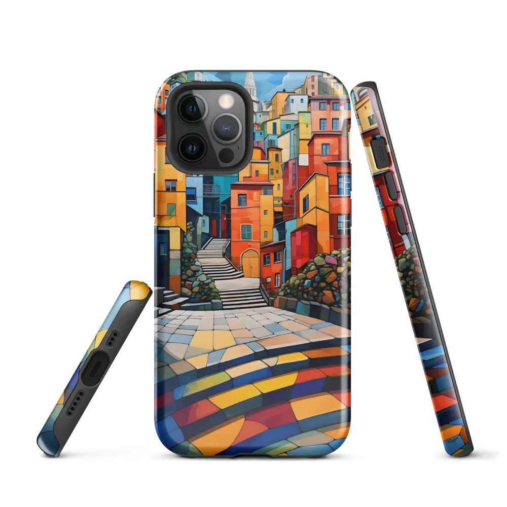 Vibrant Village: A Cubist Journey