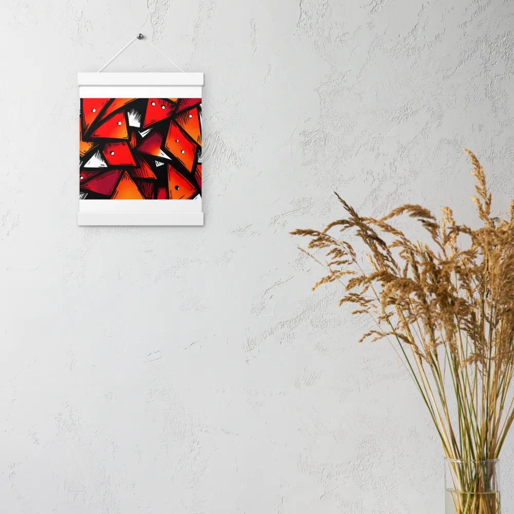 Dynamic Geometry of Red and Orange | Art Print