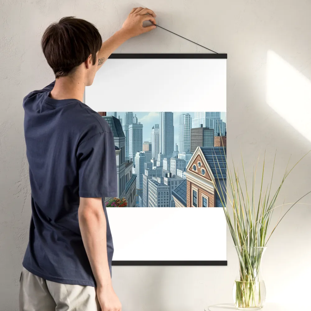 Urban Symphony | Poster With Black Wood Hanger | 24″×36″