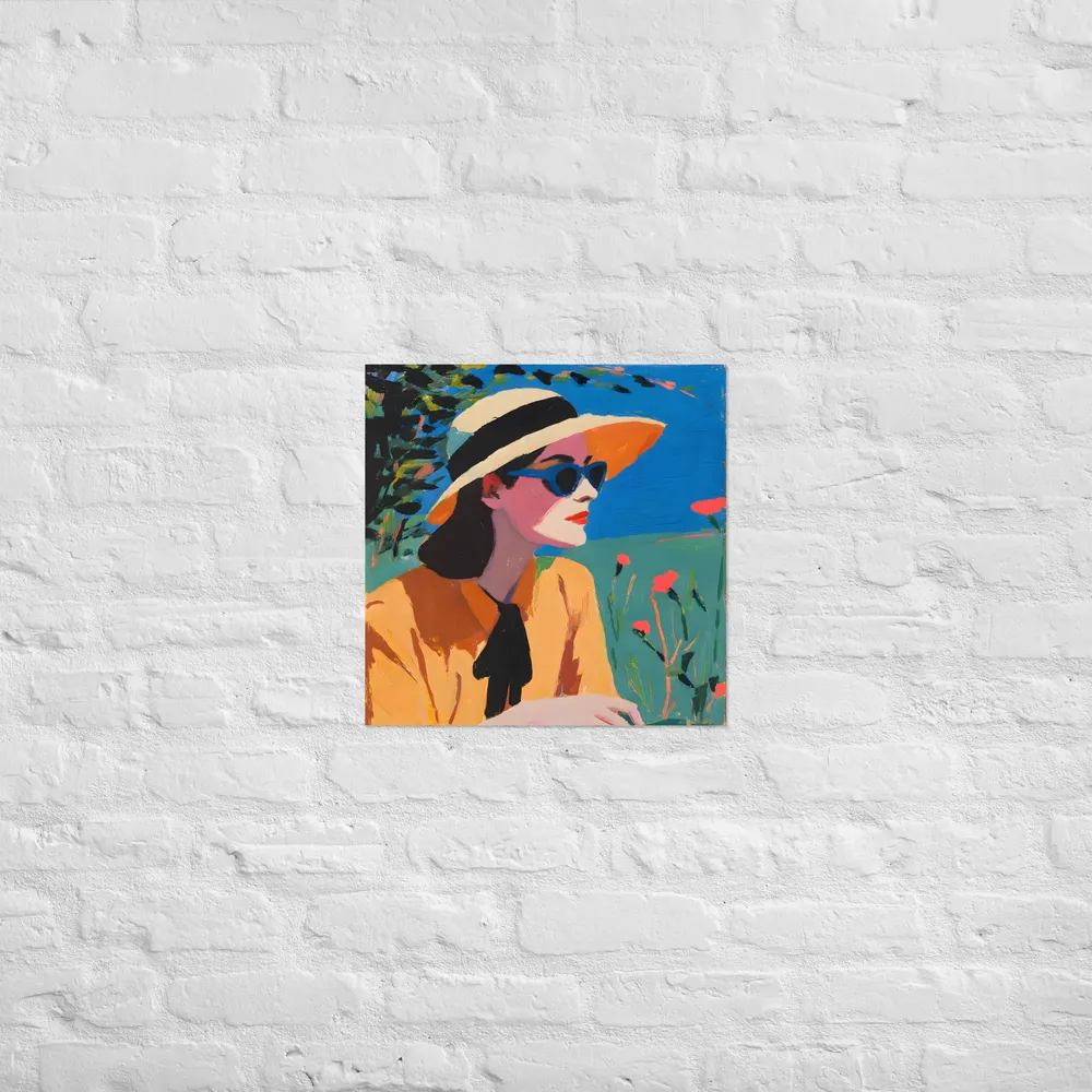 Woman in Sunhat 
 Poster | 18″x 18″