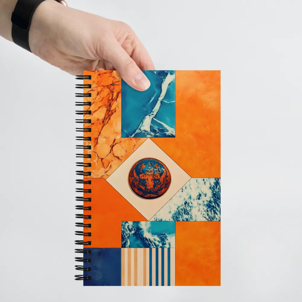 Harmonious Encounters: Abstract Geometry | Spiral Notebook