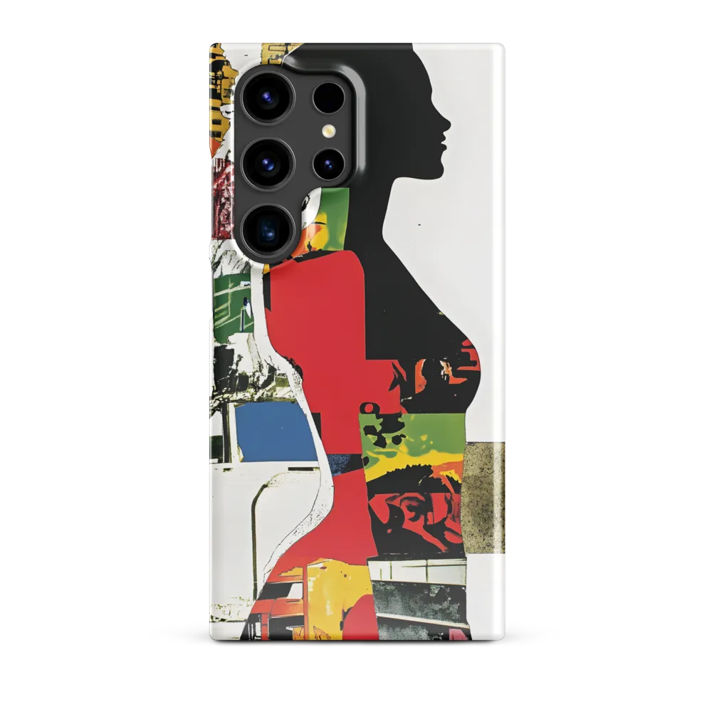 Collage of Colors: A Silhouette's Story | Phone Case |  S24 Ultra | Snap Case | Glossy