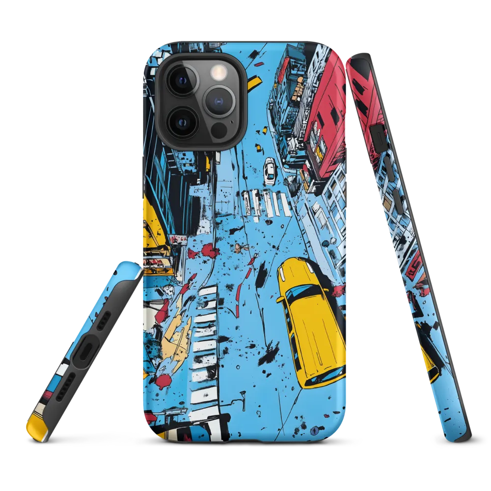 Urban Chaos: Aerial View of City Life | Phone Case |  12 Pro Max | Tough Case | Matte