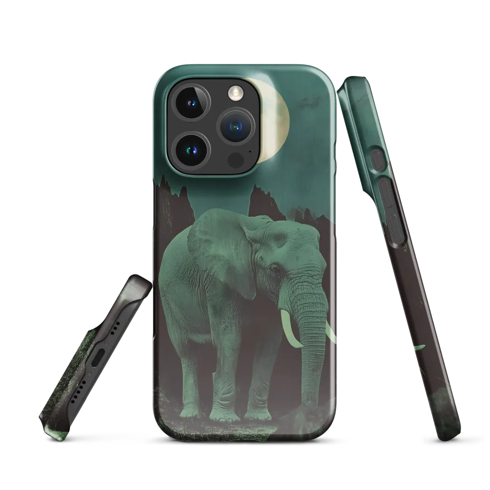 Ethereal Presence: Elephant Under a Full Moon