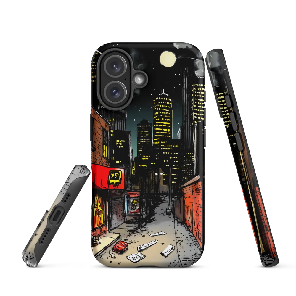 Nocturnal Cityscape: The Hidden Alley | Phone Case