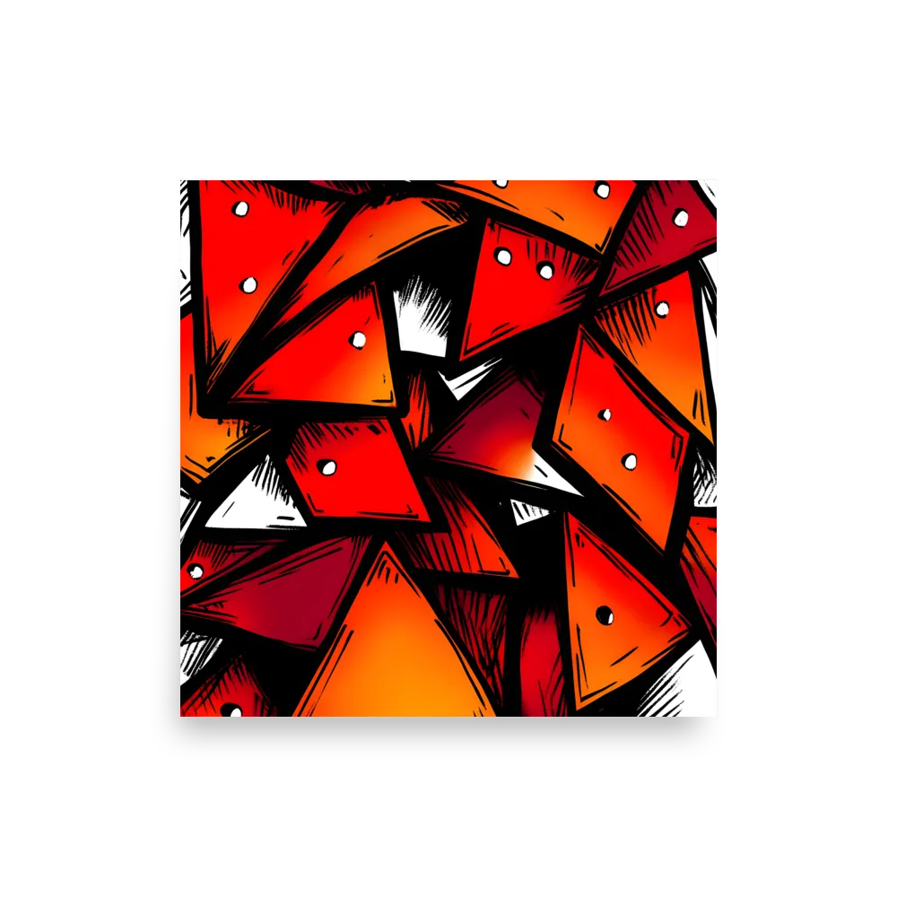 Dynamic Geometry of Red and Orange | Poster | 10″×10″