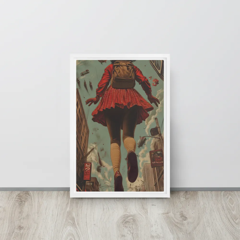 Flight of the Urban Dreamer | Canvas with White Frame | 12″×18″