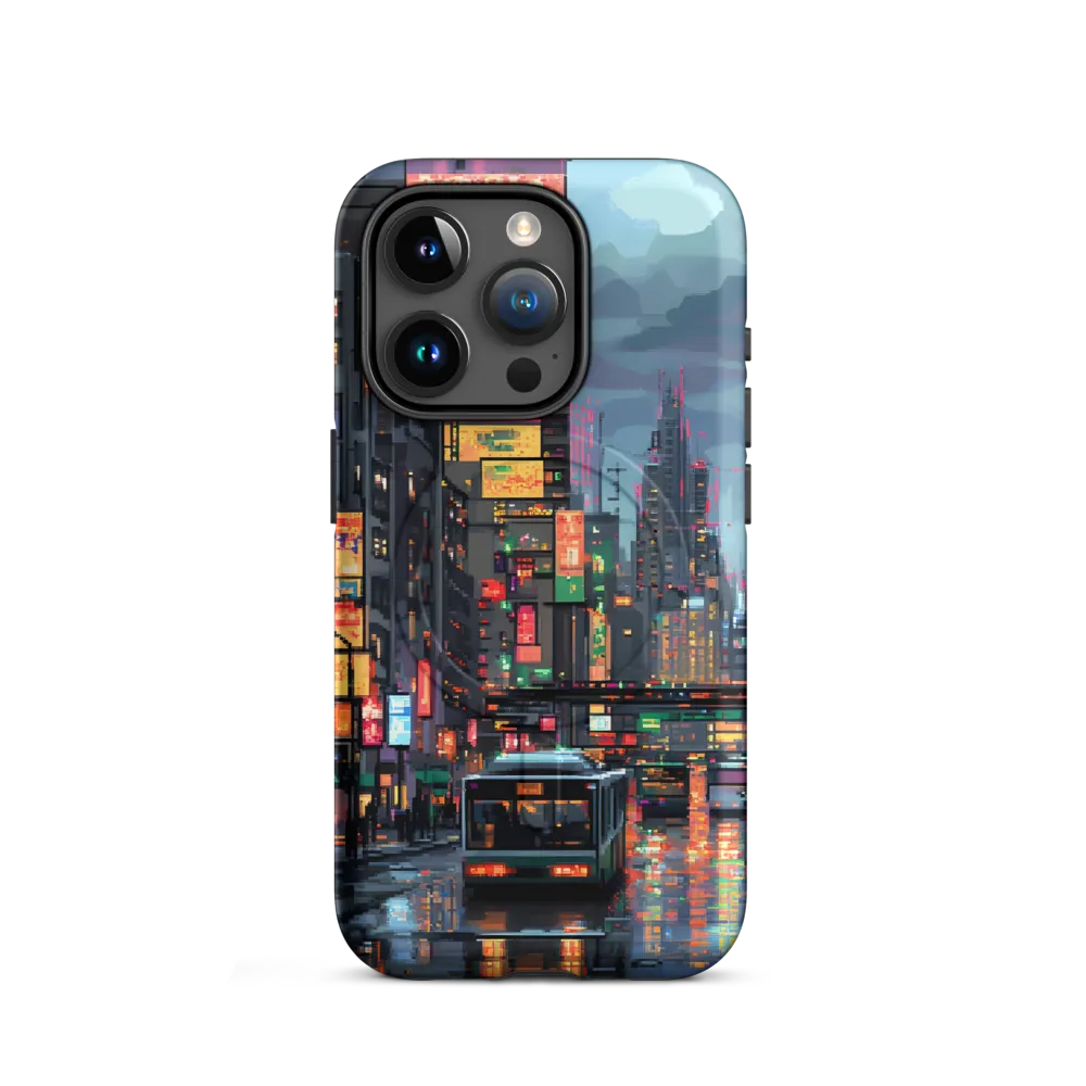 Neon Dreams: A Pixelated Urban Night