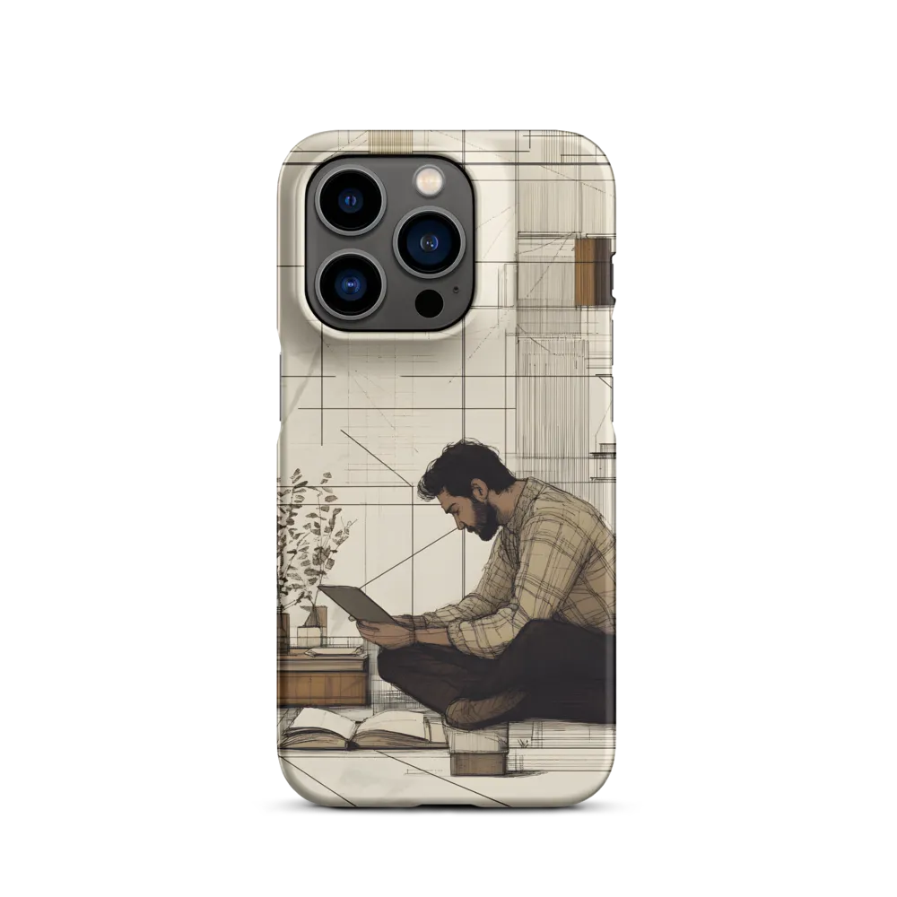 Quiet Reflections in Line | Phone Case |  14 Pro | Snap Case | Matte