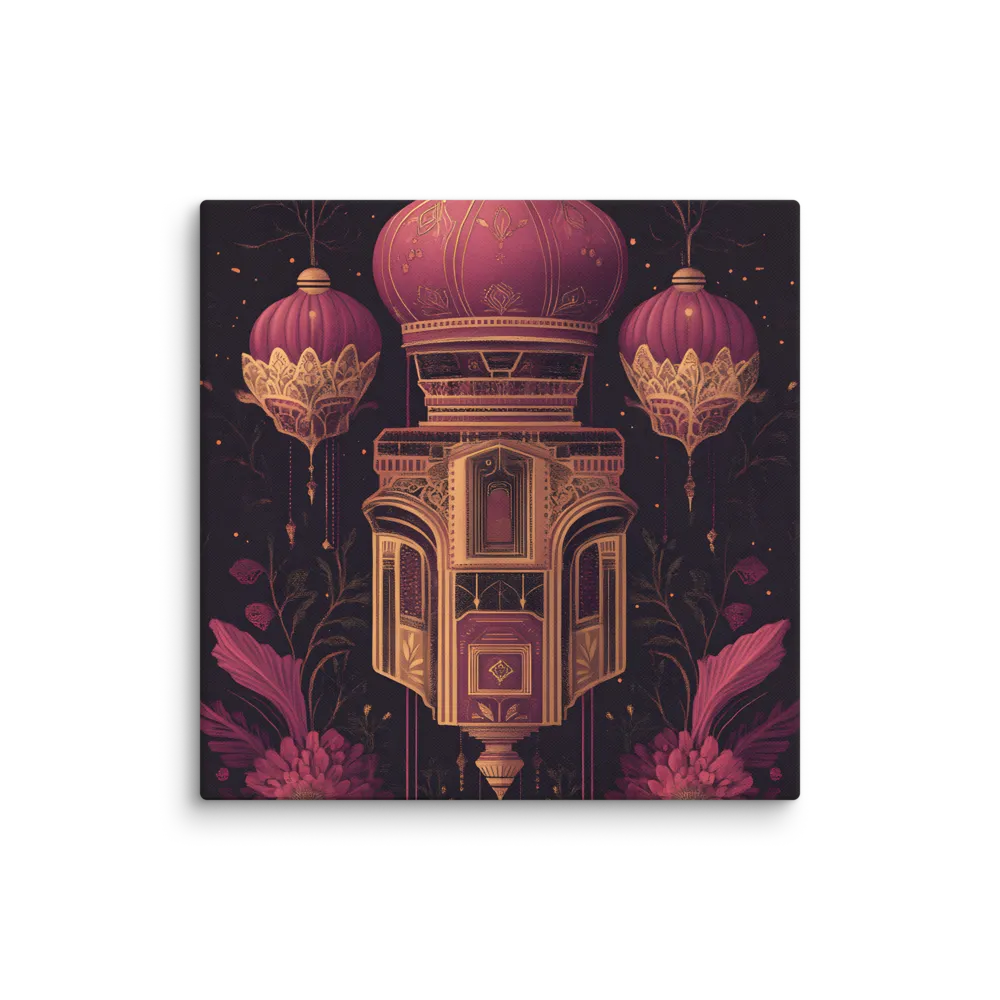 Ornate Harmony: A Digital Floral Architecture | Canvas | 26″×26″
