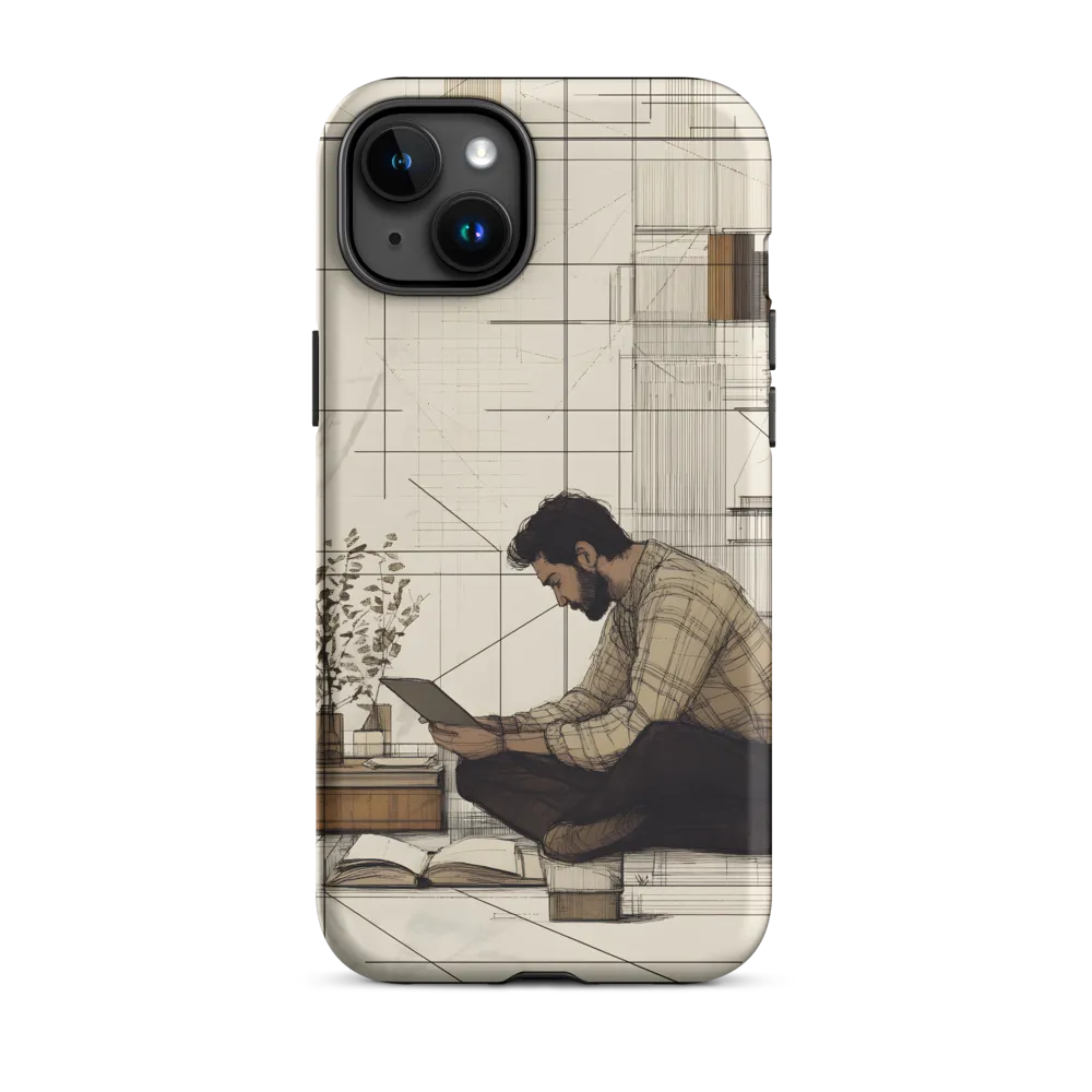 Quiet Reflections in Line | Phone Case |  15 Plus | Tough Case | Matte