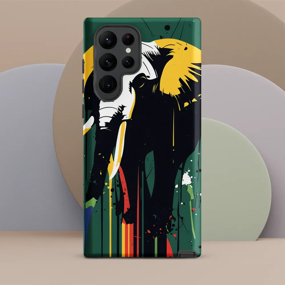 Majestic Minimalism: The Colorful Elephant