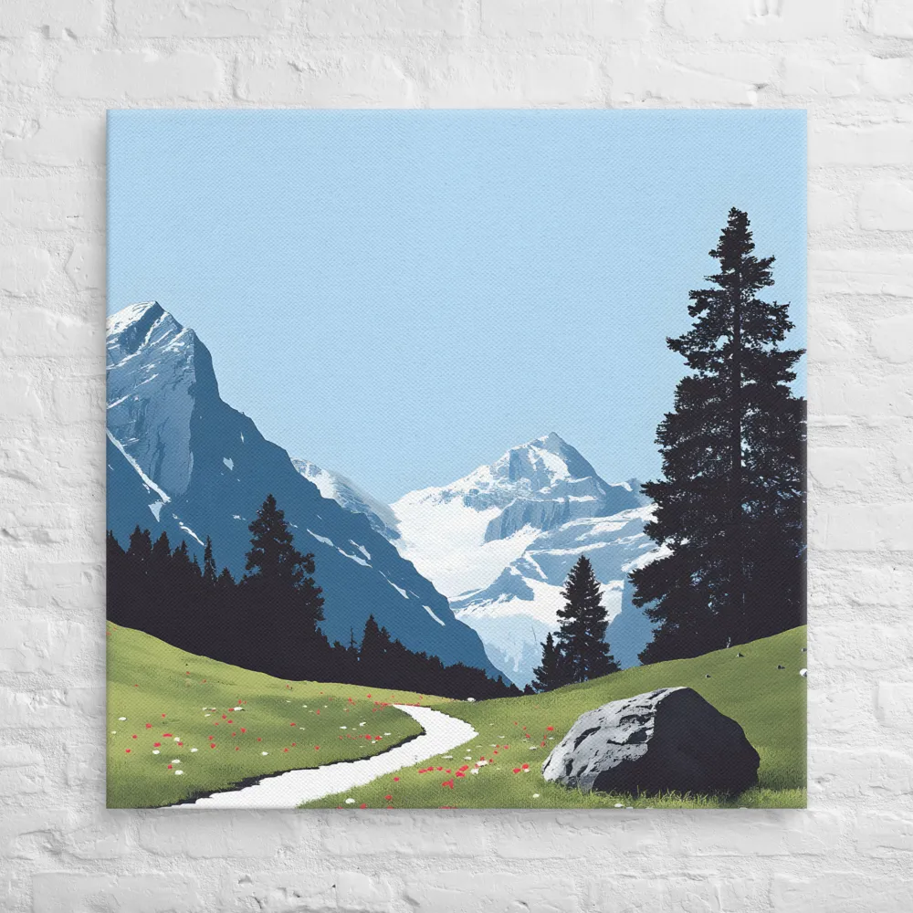 Tranquil Mountain Retreat | Canvas | 36″×36″