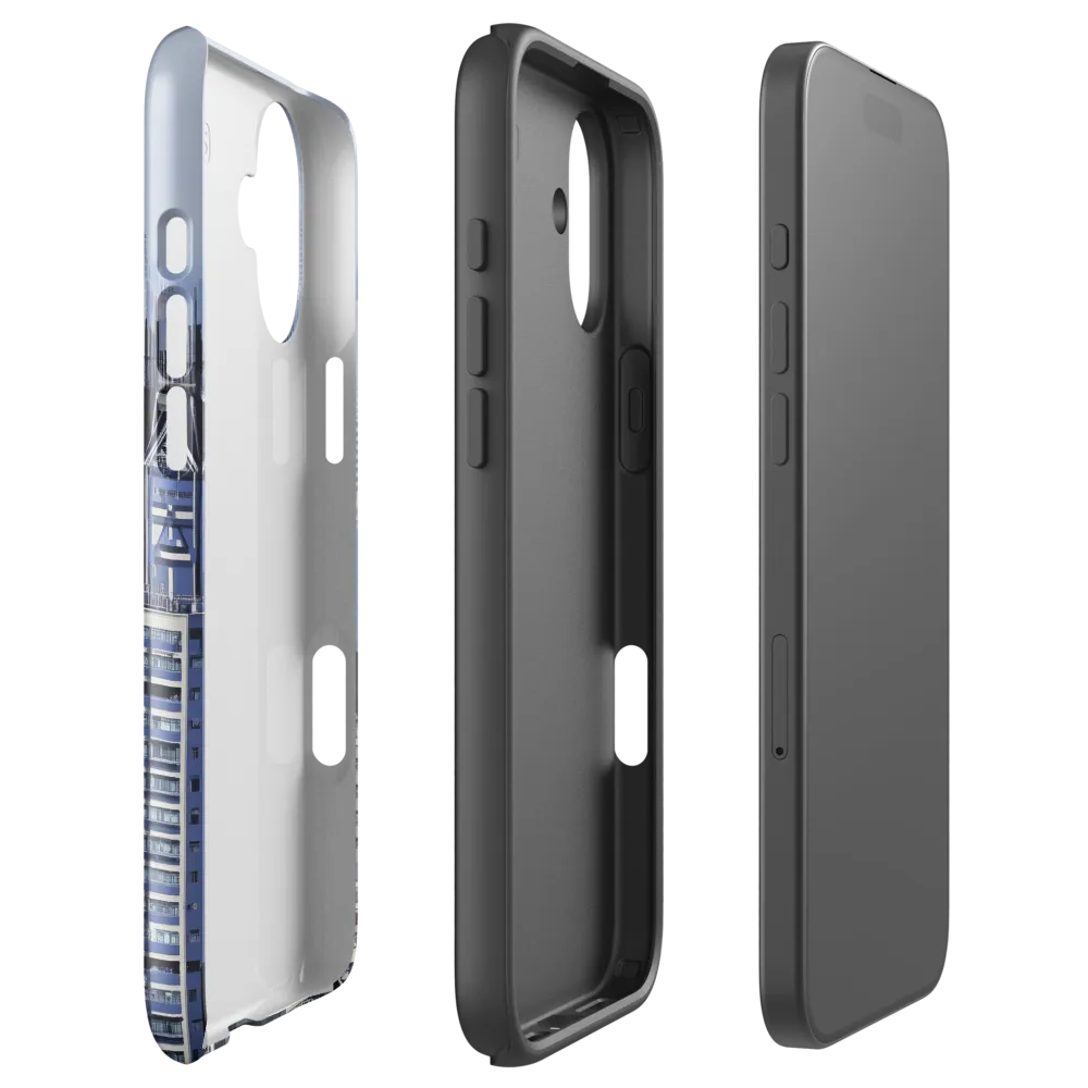 Urban Symphony: A Cityscape in Blues and Grays | Phone Case |  16 Plus | Tough Case | Glossy