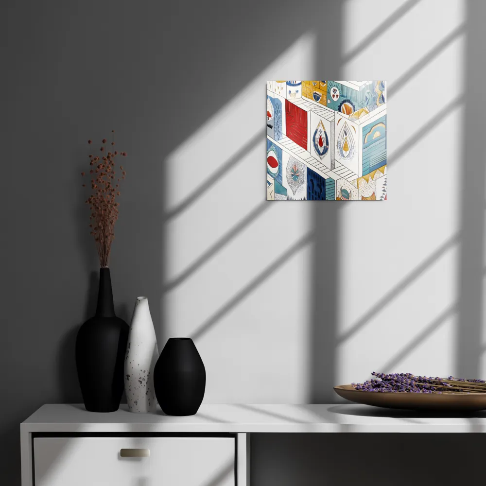 Symphony of Geometric Harmony | Metal Print | 12″×12″