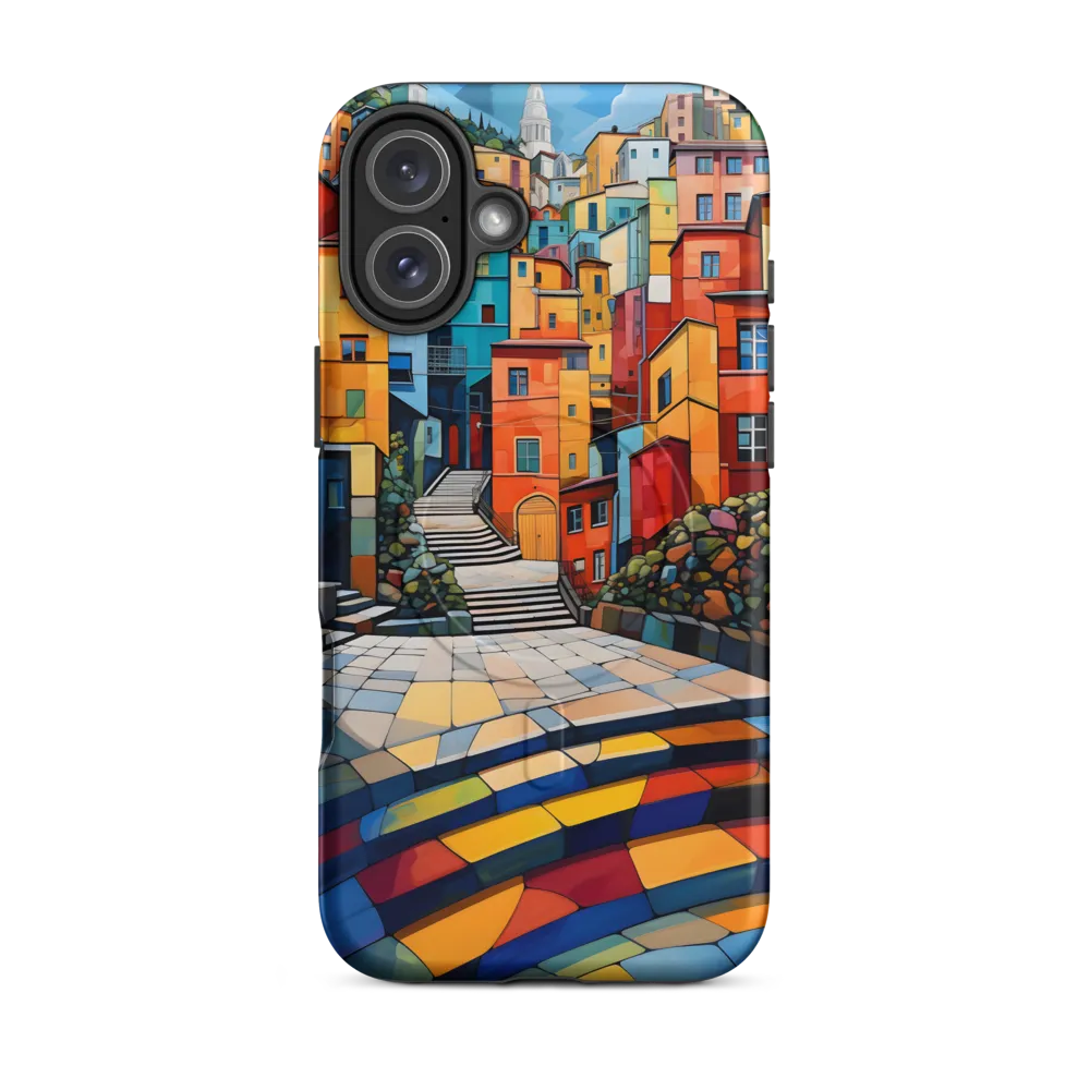Vibrant Village: A Cubist Journey