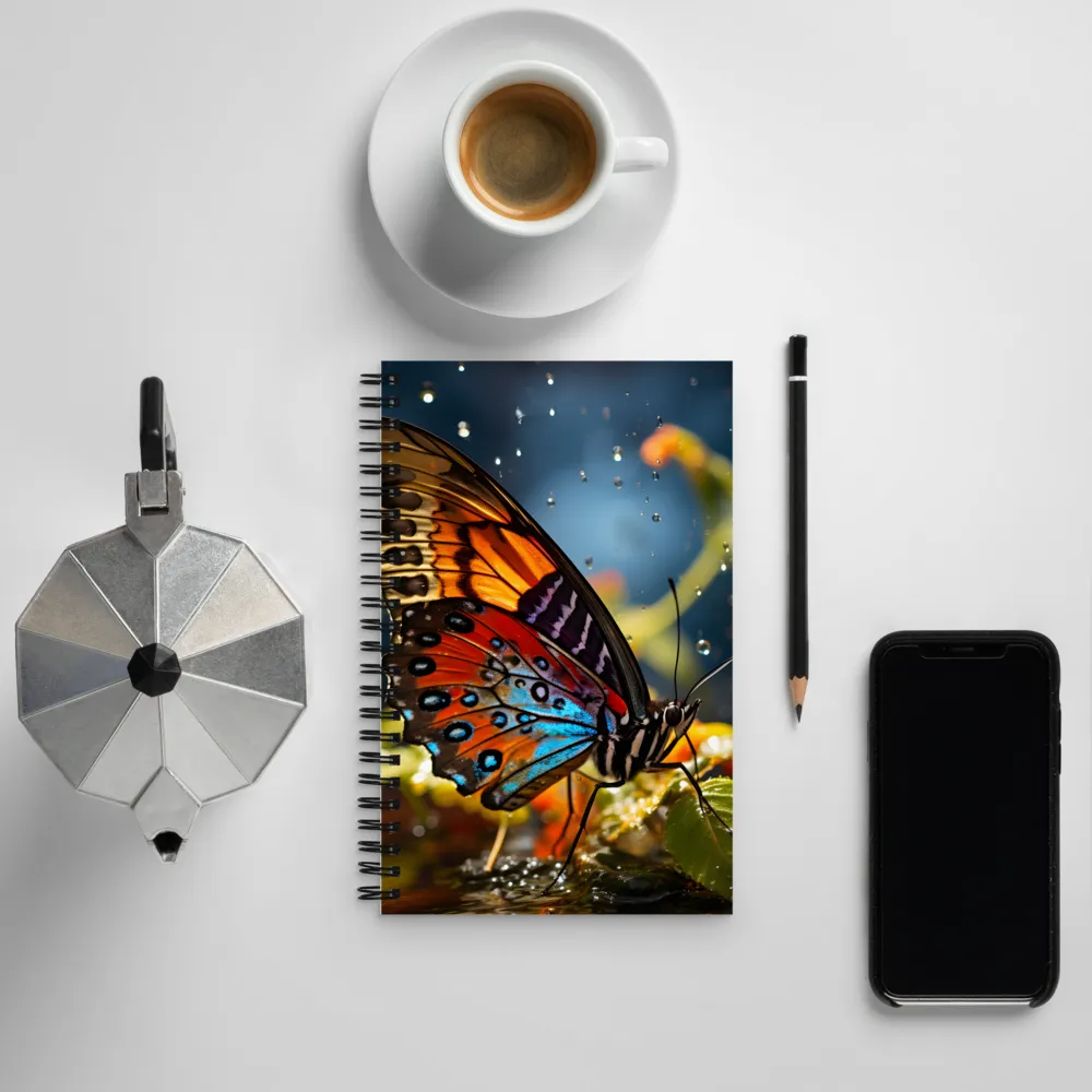 Dance of Colors: The Butterfly's Elegance | Spiral Notebook