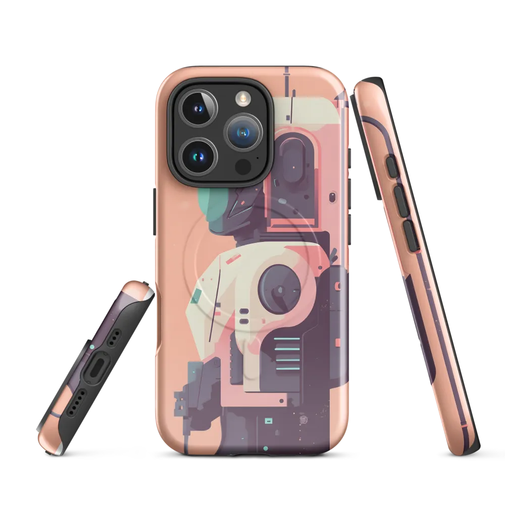 Futuristic Astronaut Bot | Phone Case |  16 Pro | MagSafe® Tough Case | Glossy