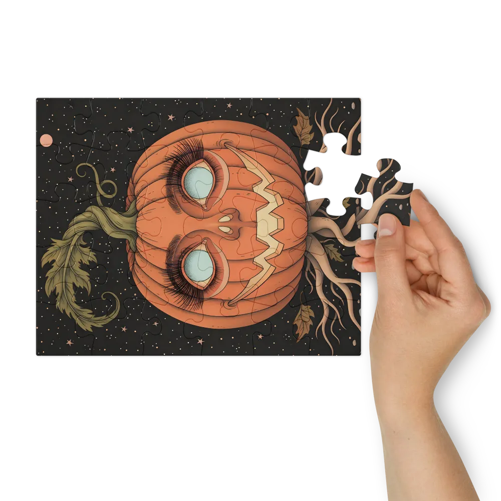 Rooted Jack-o'-Lantern 
 Jigsaw Puzzle in Tin Box