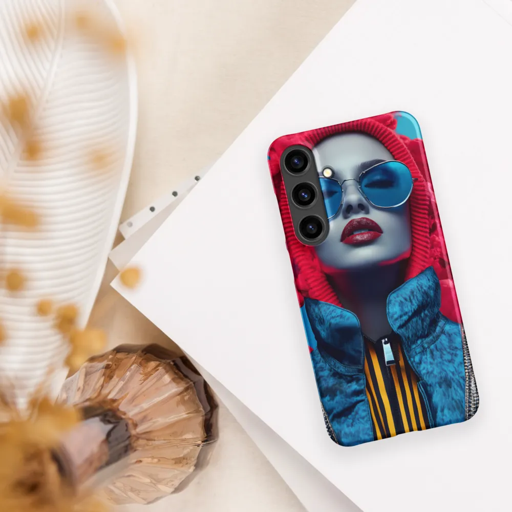 Bold Elegance in Digital Fashion | Phone Case |  S24 Plus | Snap Case | Matte