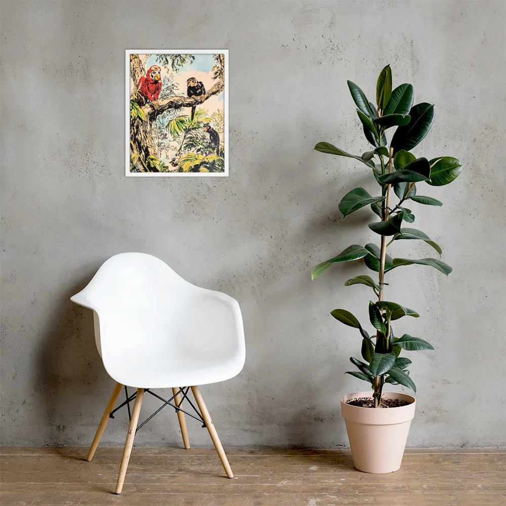 Jungle Harmony | Poster with White Frame | 16″×20″
