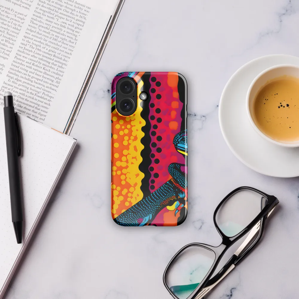 Colorful Encounters: The Playful Geckos | Phone Case