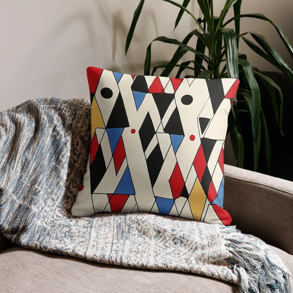 Dynamic Geometric Symphony | Pillow | 22″×22″