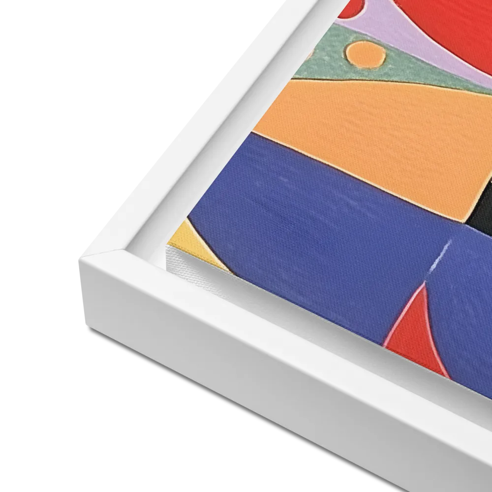 Dynamic Mosaic Symmetry | Canvas with White Frame | 12″×16″
