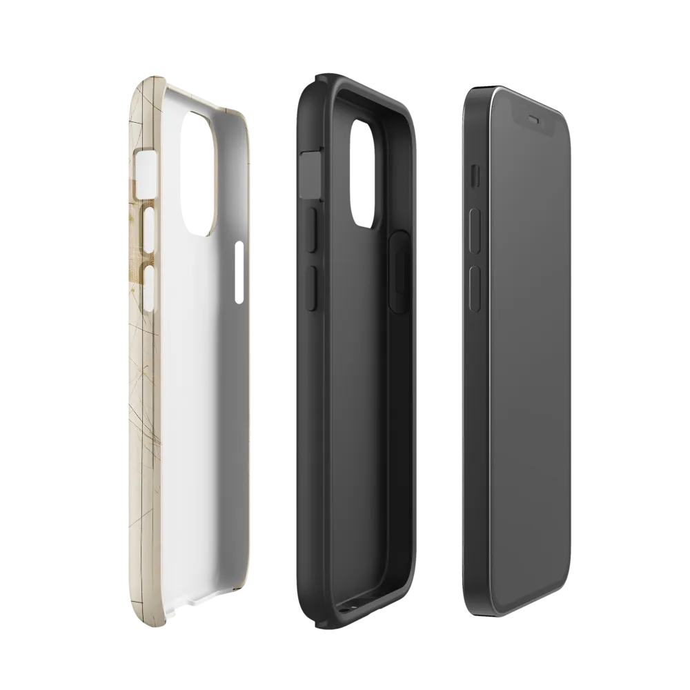 Elegance in Lines | Phone Case |  12 mini | Tough Case | Glossy