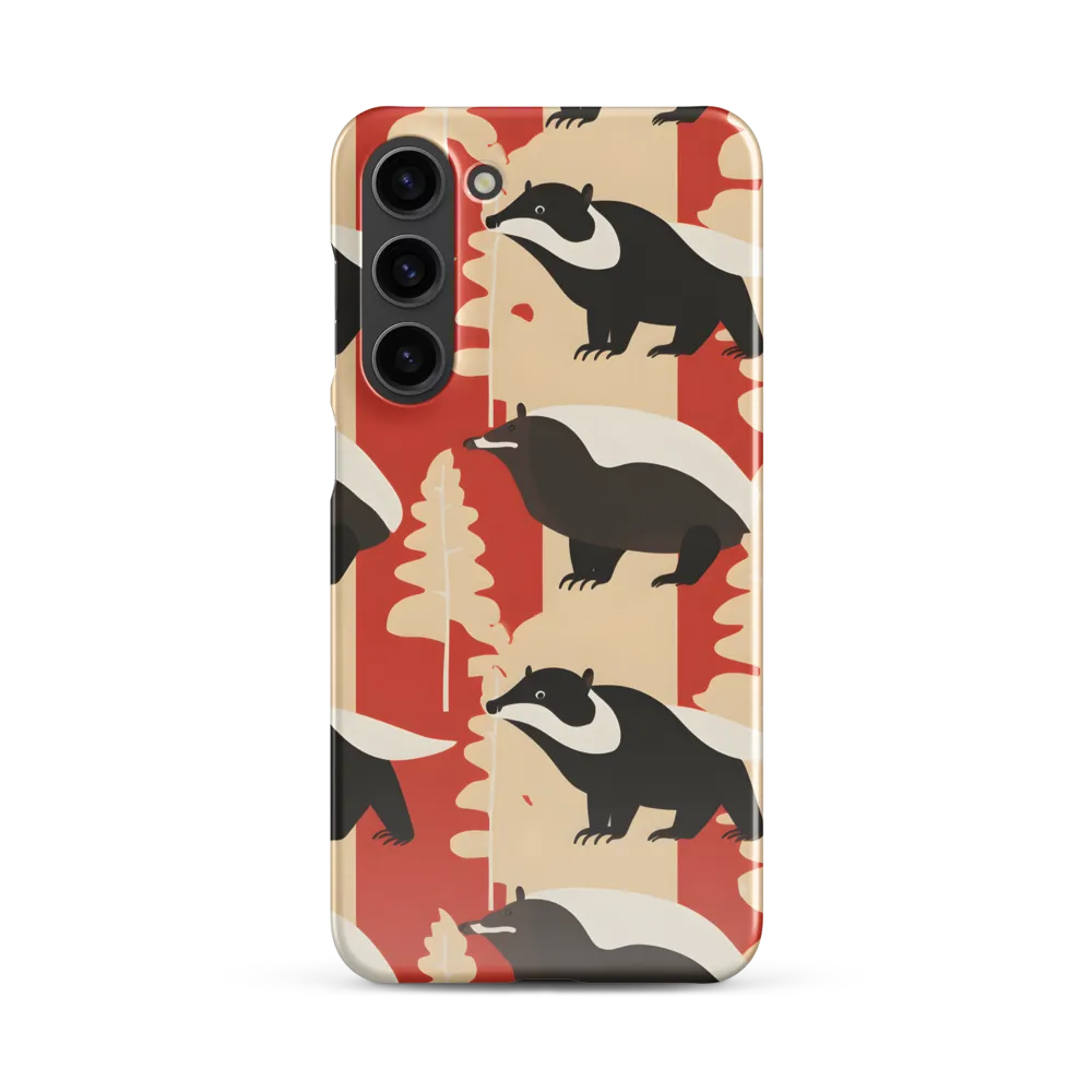 Wildlife Pattern: The Badger Tale | Phone Case |  S23 Plus | Snap Case | Glossy