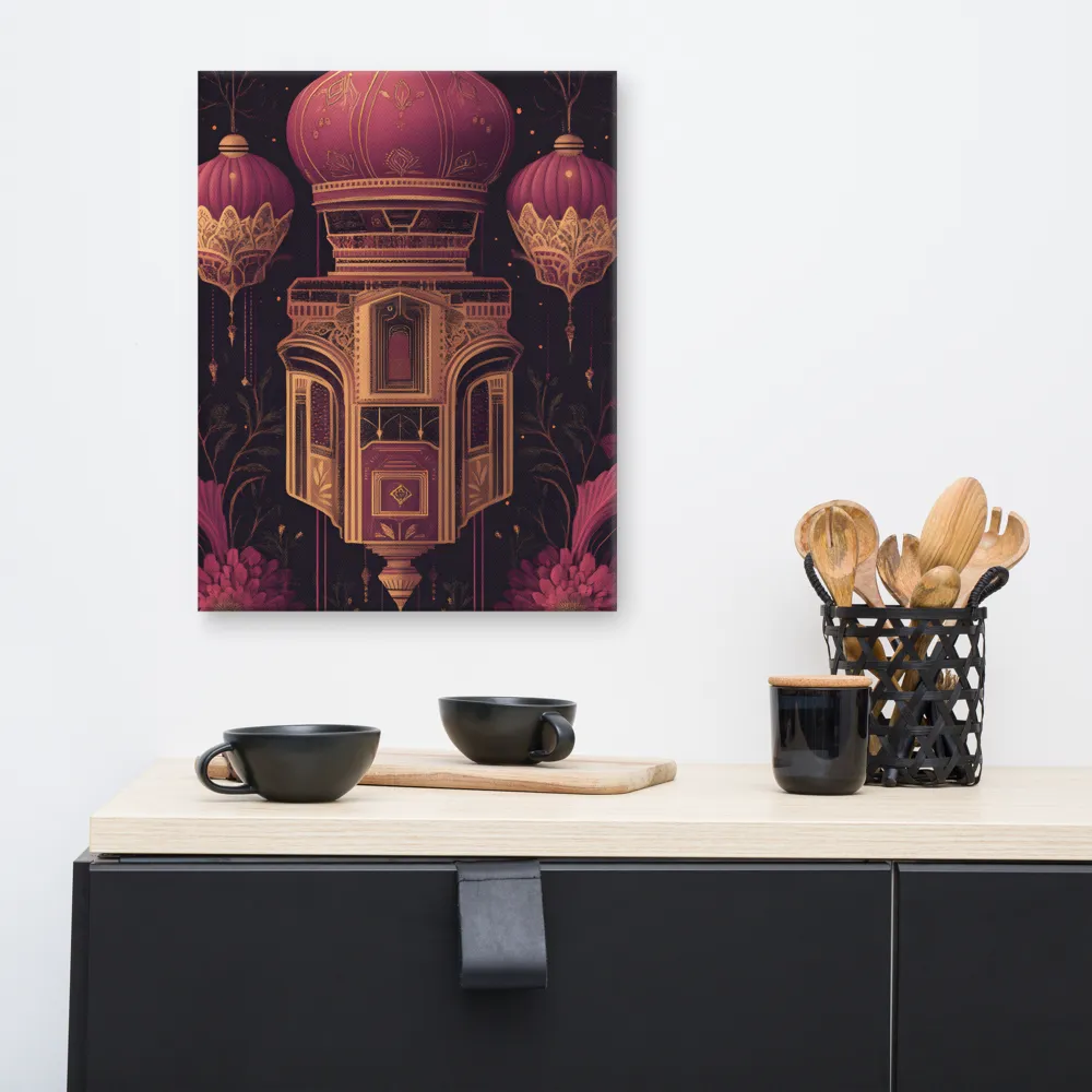 Ornate Harmony: A Digital Floral Architecture | Canvas | 16″×20″