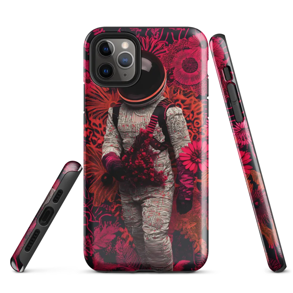 Cosmic Blooms: A Journey Through Space and Nature | Phone Case |  11 Pro Max | Tough Case | Glossy