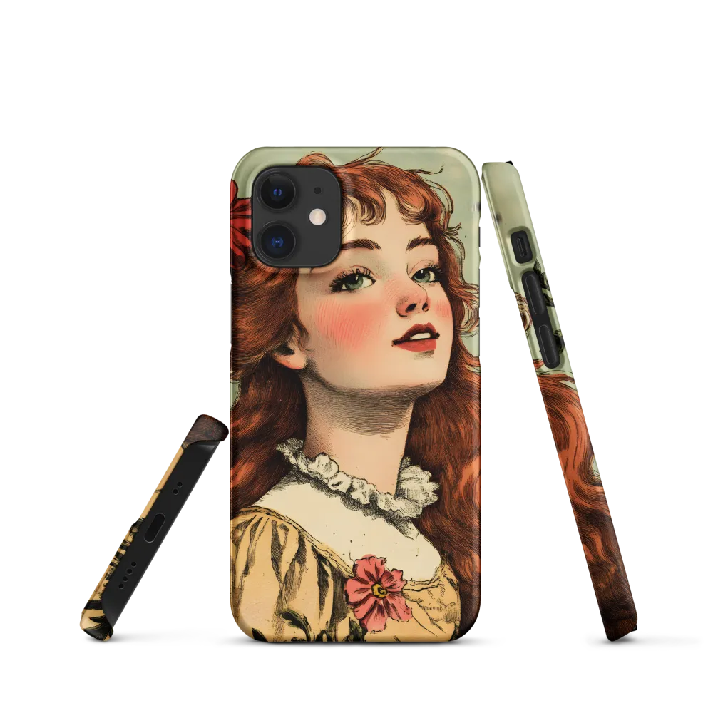 Whimsical Portrait of a Flower-Adorned Girl
