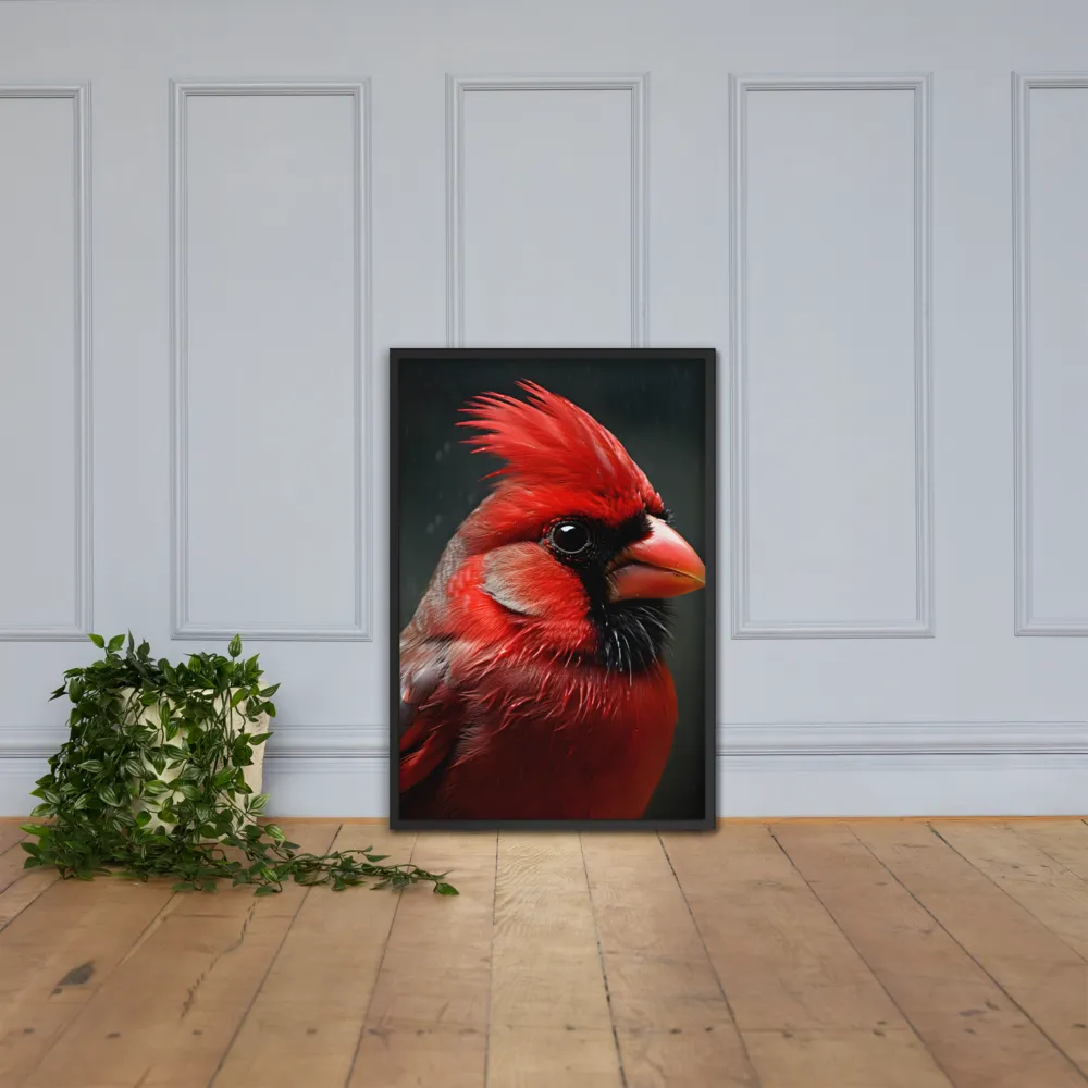 The Bold Cardinal | Poster with Black Frame | 24″×36″