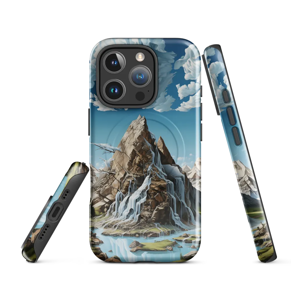 Majestic Cascade: A Mountain Masterpiece | Phone Case |  16 Pro | MagSafe® Tough Case | Glossy