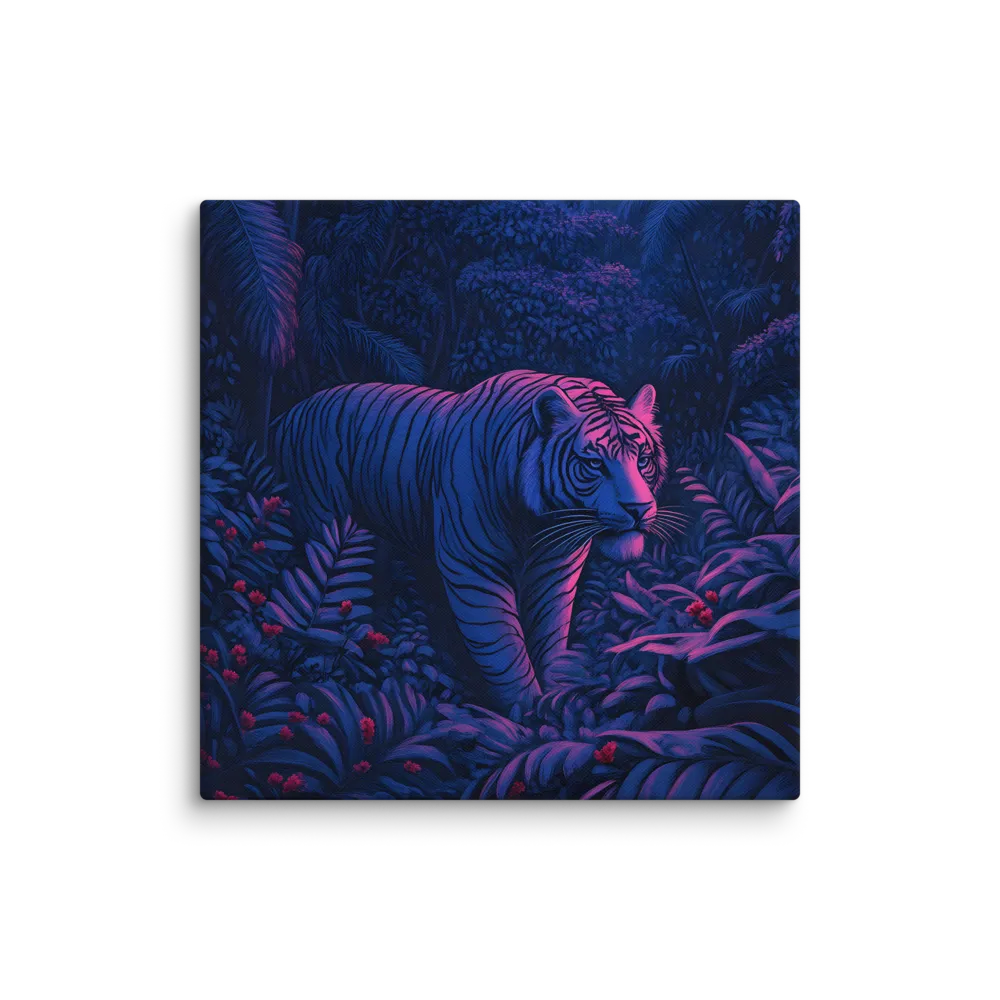 Mystic Prowler: The White Tiger in the Jungle | Canvas | 30″×30″