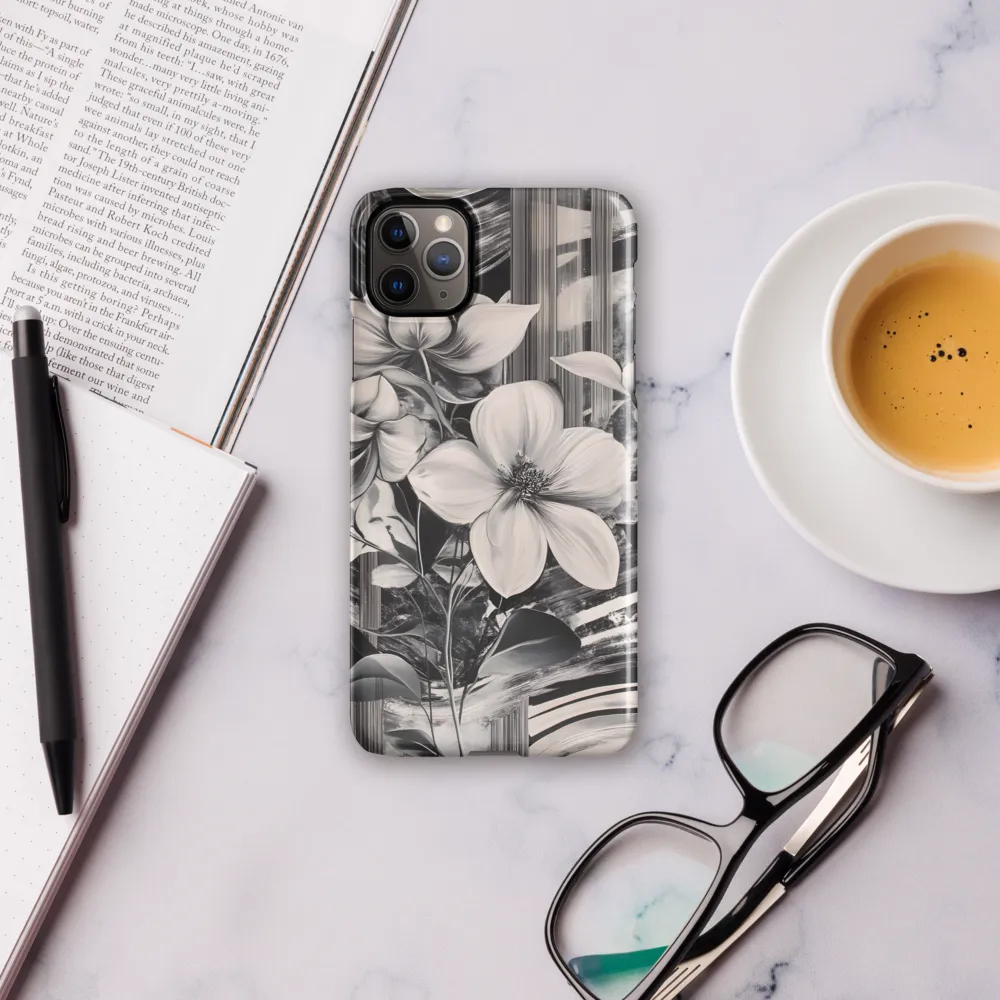 Ethereal Bloom: A Dance of Monochromes | Phone Case |  11 Pro Max | Snap Case | Glossy